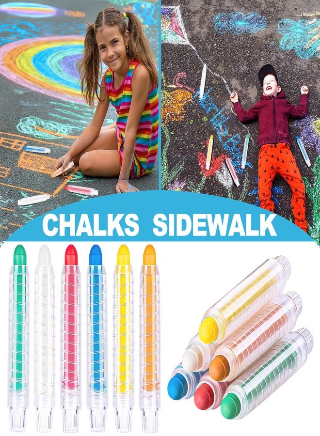ZHBDMGK Sidewalk Chalk for Toddlers, 6 ColorscChalk with Plastics Holder for Blackboard Drawing Writing Toys Gift Party Favors - Image 5